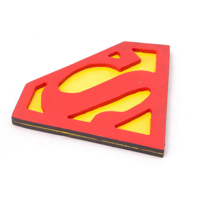 3D Wooden Wall Decor Superman Symbol (1 Pieces)