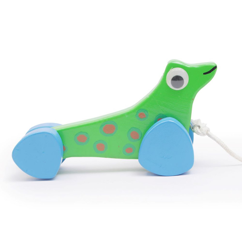 Wooden Push & Pull along Toy (SEA LION) (Green) - Large Size (1 pcs)