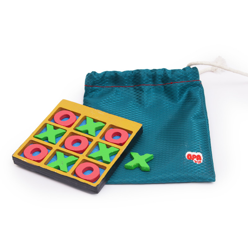 Wooden Tic Tac Toe Game - Noughts and Crosses Game BrassÃÂ (x - 5 pieces , O - 5 pieces and Base Board 1)