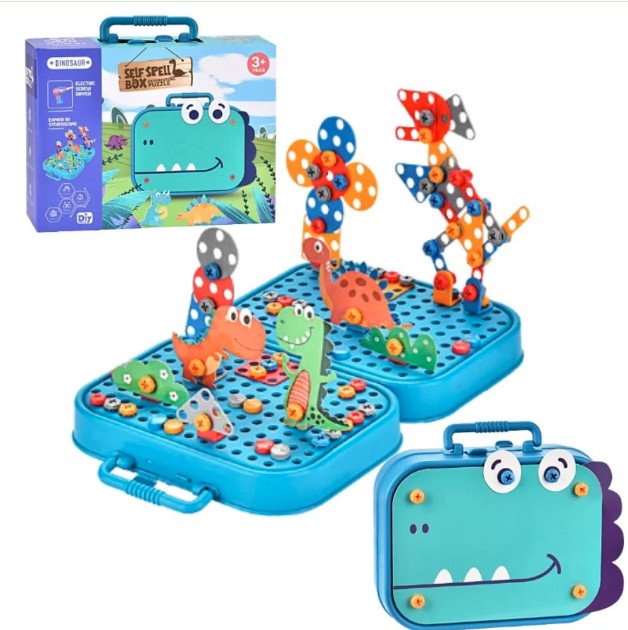 Toylura Self spell box with screw Driver (Dino & space)
