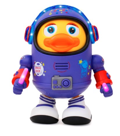 Toylura Dancing Space Duck Toy with Vibrant Lighting Effect & Musical Sound | Best Dancing & Musical Toy for Kids | Blue & Yellow | 3xAA Battery (Not Included)