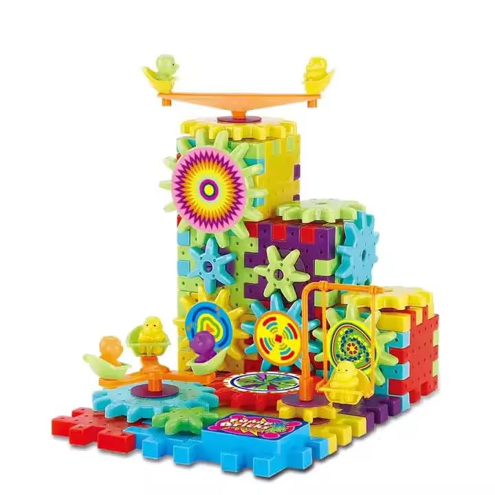Toyfinity Miracle Blocks For Kids Battery Operated 81Pcs Rotating Building Blocks With Gears For Stem Learning, Educational Building Blocks Toys Toy For Kids